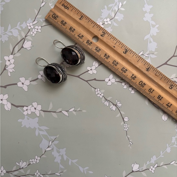 Amethyst sterling silver earrings - Picture 5 of 5